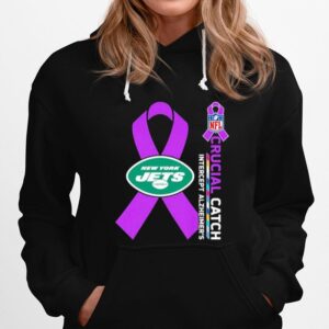 New York Jets Nfl Crucial Catch Intercept Alzheimers Hoodie