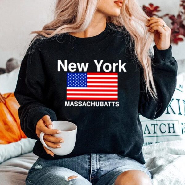 New York Massachubatts American Flag Sweater