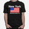 New York Massachubatts American Flag T-Shirt