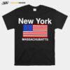 New York Massachubatts American Flag T-Shirt