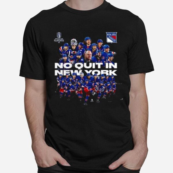 New York Rangers Playoffs 2023 No Quit In New York T-Shirt