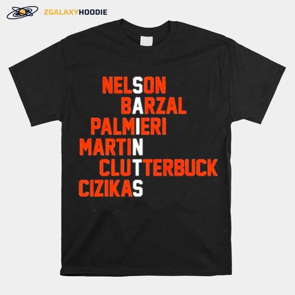 New York Saints Nelson Barzal Palmieri Martin Clutterbuck Cizikas T-Shirt