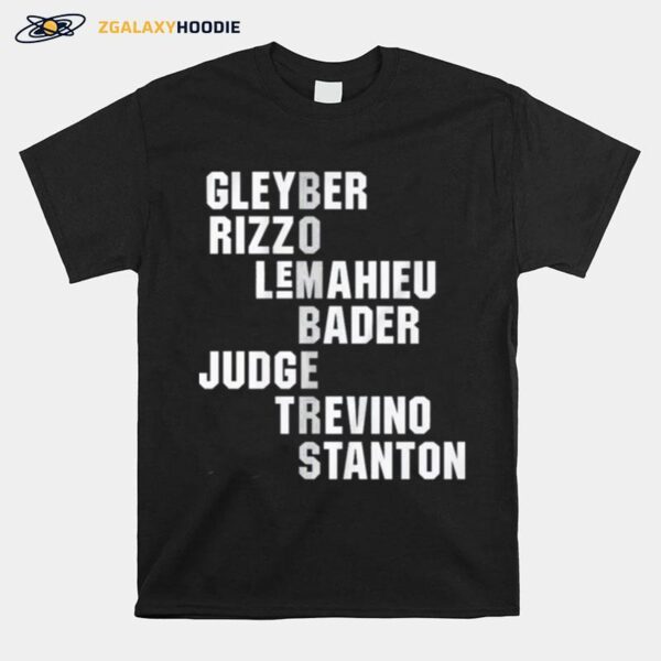 New York Yankees Bombers Names Player T-Shirt