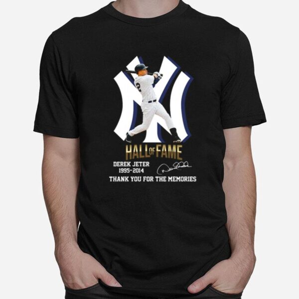 New York Yankees Derek Jeter Hall Of Fame Signature T-Shirt