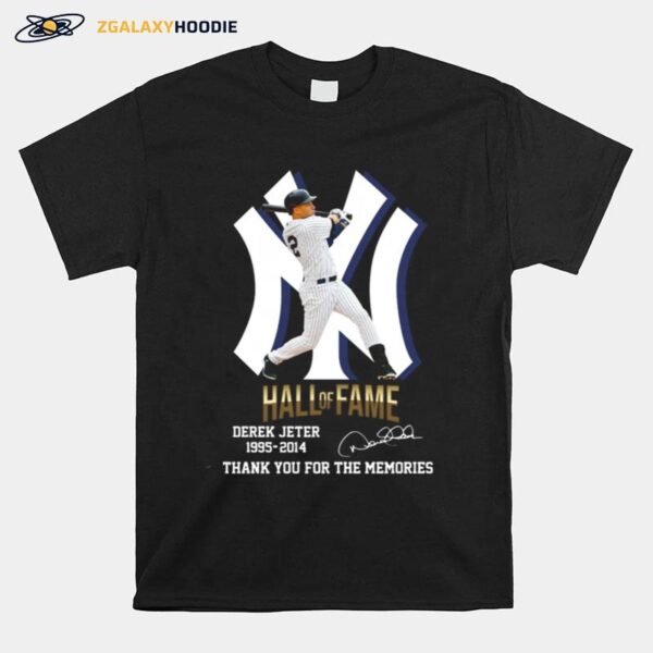 New York Yankees Derek Jeter Hall Of Fame Signature T-Shirt