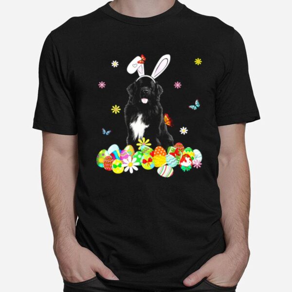 Newfoundland Happy Easter Day Dog Dad Dog Mom T-Shirt