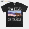 Newfoundland Tails On Trails Dog Hiking T-Shirt