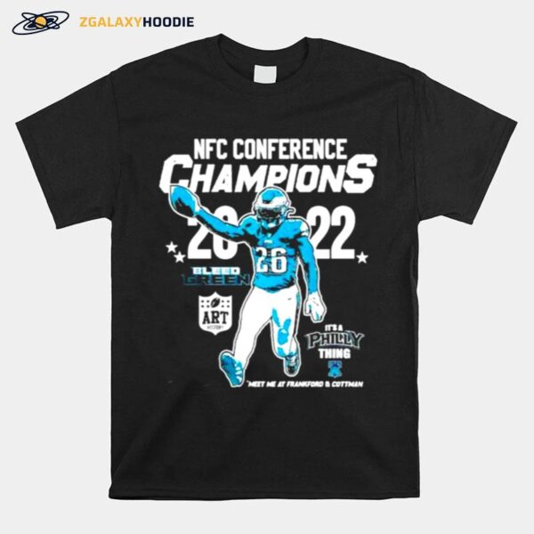 Nfc Conference Champs 2022 Bleed Green Its Philly Thing T-Shirt