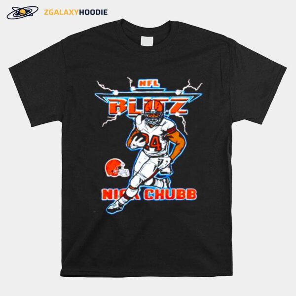 Nfl Blitz Cleveland Browns Nick Chubb T-Shirt