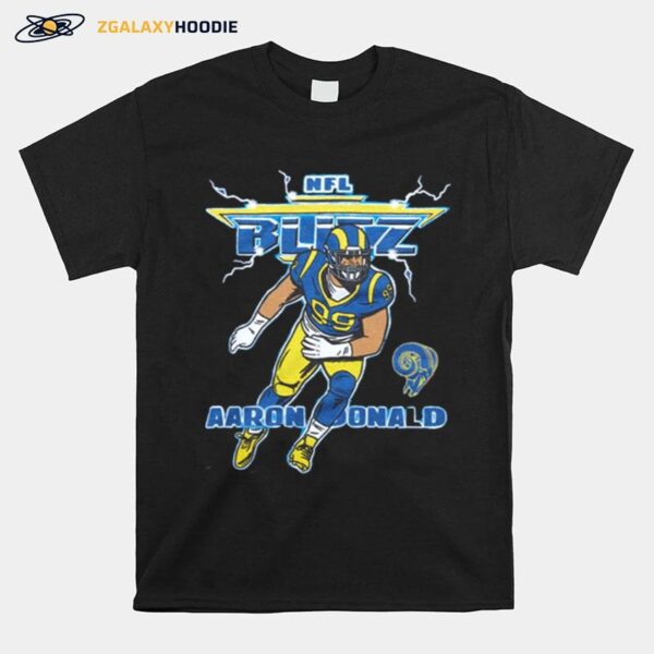 Nfl Blitz Rams Aaron Donald Retro Los Angeles Rams T-Shirt