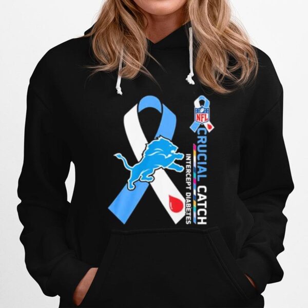 Nfl Detroit Lions Crucial Catch Intercept Diabetes Hoodie