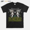 Nfl Green Bay Packers Logo Black Metallica Wings T-Shirt