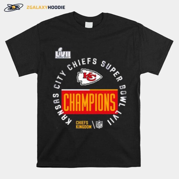 Nfl Kansas City Chiefs Win Super Bowl Lvii Champions Chiefs Kingdom T-Shirt