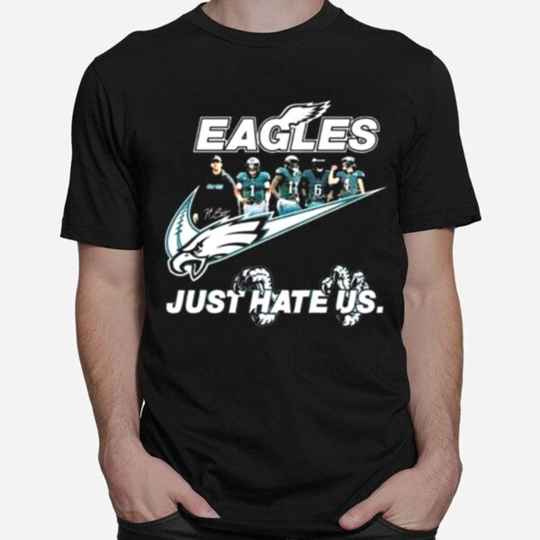 Nfl Philadelphia Eagles Just Hate Us Signatures T-Shirt