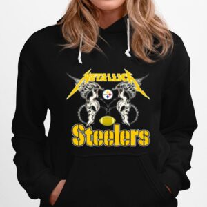 Nfl Pittsburgh Steelers Logo Black Metallica Wings Hoodie