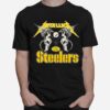 Nfl Pittsburgh Steelers Logo Black Metallica Wings T-Shirt