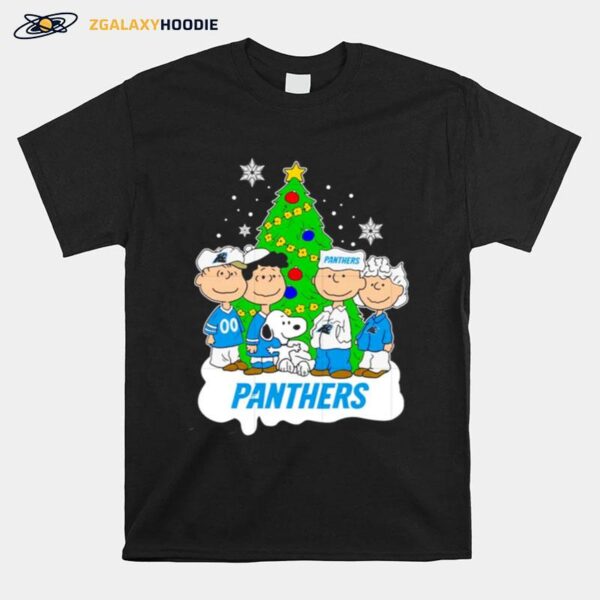 Nfl Snoopy The Peanuts Carolina Panthers Christmas 2022 T-Shirt