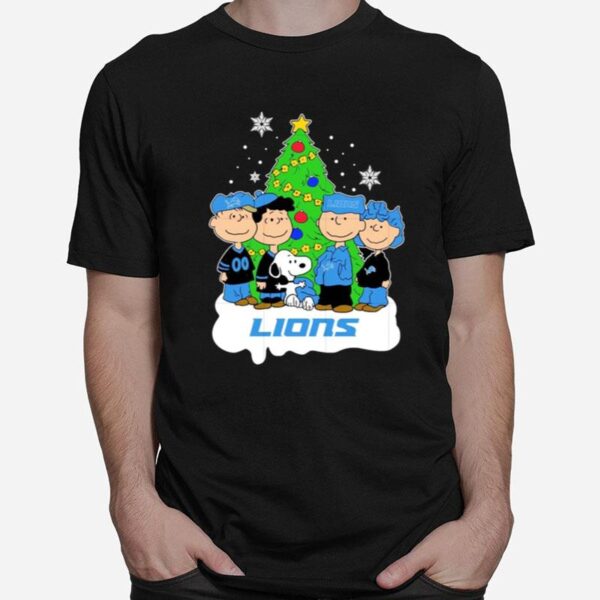 Nfl Snoopy The Peanuts Detroit Lions Christmas 2022 T-Shirt