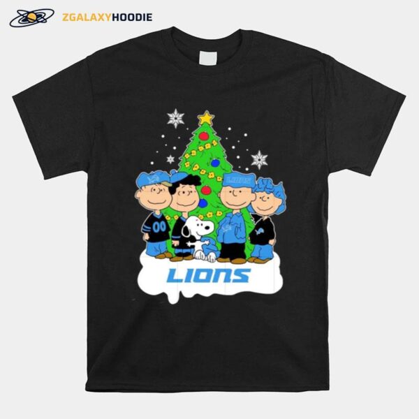 Nfl Snoopy The Peanuts Detroit Lions Christmas 2022 T-Shirt