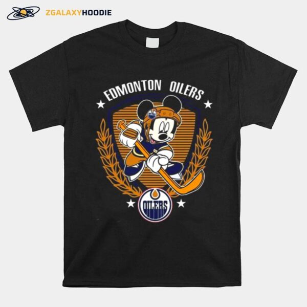 Nhl Edmonton Oilers Hockey Mickey Mouse Disney T-Shirt