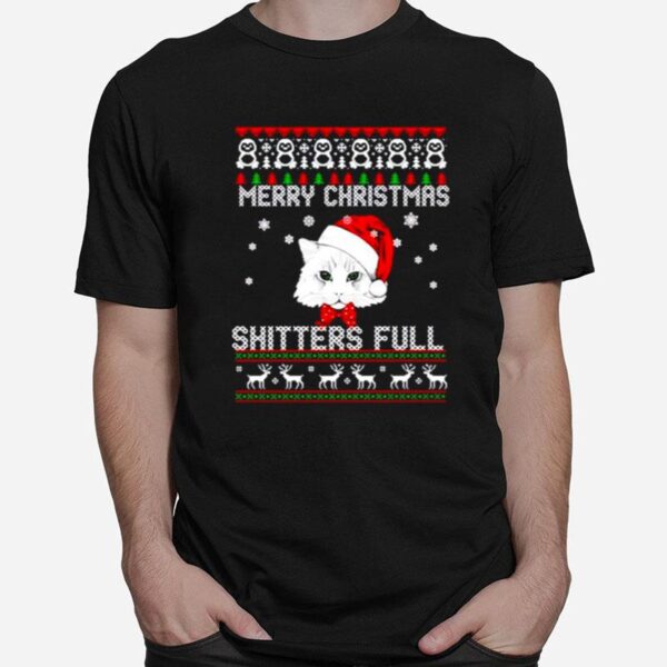 Nice Cat Merry Christmas Shitters Full Christmas T-Shirt