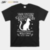 Nice Cat Salem Sanctuary For Wayward Cats Ferals And Familiars Welcome Est 1692 T-Shirt