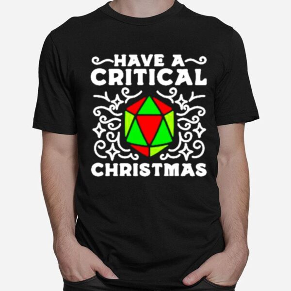 Nice Dungeon Dragon Have A Critical Christmas Sweater T-Shirt