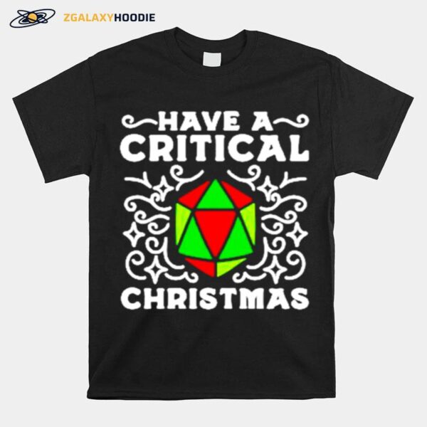 Nice Dungeon Dragon Have A Critical Christmas Sweater T-Shirt