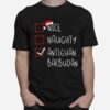 Nice Naughty Antiguan Barbudan Christmas Antigua And Barbuda T-Shirt