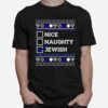 Nice Naughty Jewish Ugly Christmas 2022 T-Shirt