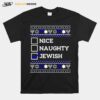 Nice Naughty Jewish Ugly Christmas 2022 T-Shirt