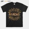 Nice Sunflower Leopard Love What You Do Nurse T-Shirt