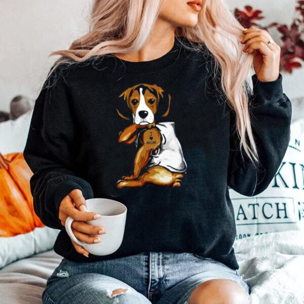 Nice The Beagle Dog I Love Mom Sweater