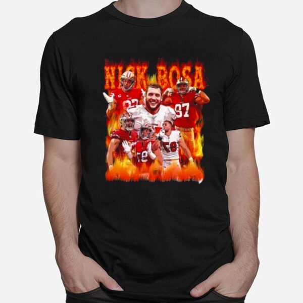 Nick Bosa Vintage 90S Nick Bosa Football T-Shirt