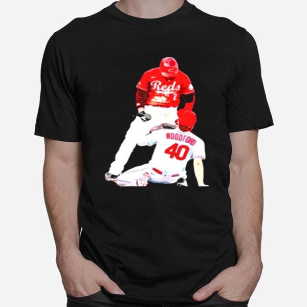 Nick Castellanos Reds And Jake Woodford T-Shirt