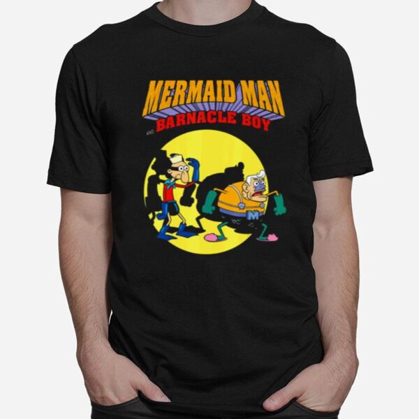 Nickelodeon Spongebob Mermaid Man Batman Comics Inspired T-Shirt