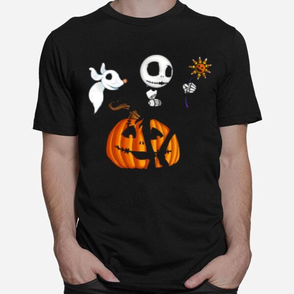 Night Date Jack And Zero The Nightmare Before Christmas Halloween T-Shirt