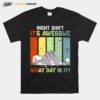 Night Shift Its Awesome What Day Is Cat Nurse Vintage T-Shirt