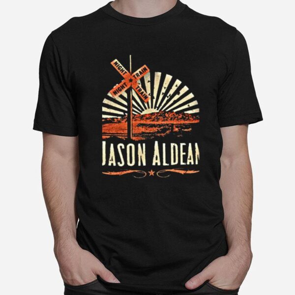 Night Train Cerita Jason Aldean Menarik Vintage T-Shirt