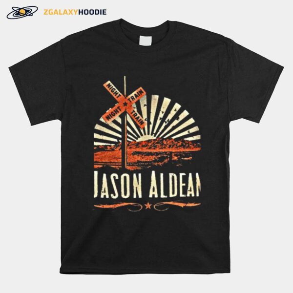 Night Train Cerita Jason Aldean Menarik Vintage T-Shirt