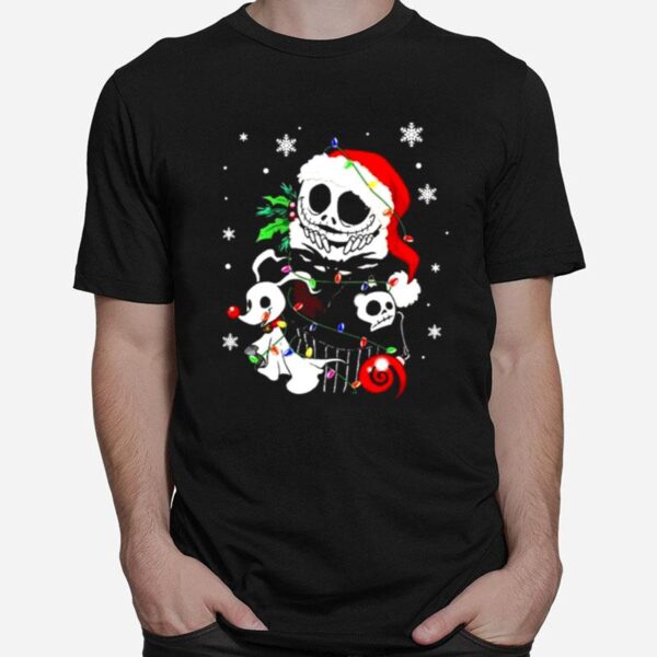 Nightmare Before Christmas Jack Skellington And Zero Dog Light T-Shirt