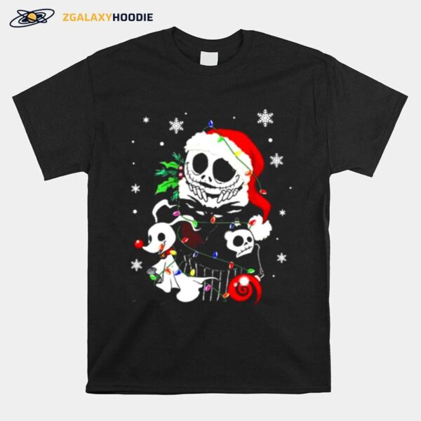 Nightmare Before Christmas Jack Skellington And Zero Dog Light T-Shirt