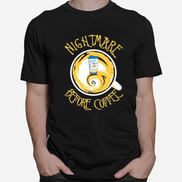 Nightmare Before Coffee Hug Dutch Bros Halloween T-Shirt