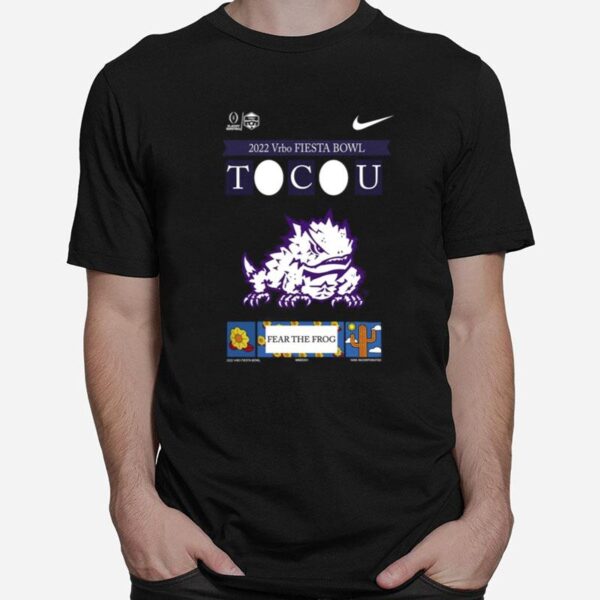 Nike 2022 Vrbo Fiesta Bowl Tcu Fear The Frog T-Shirt