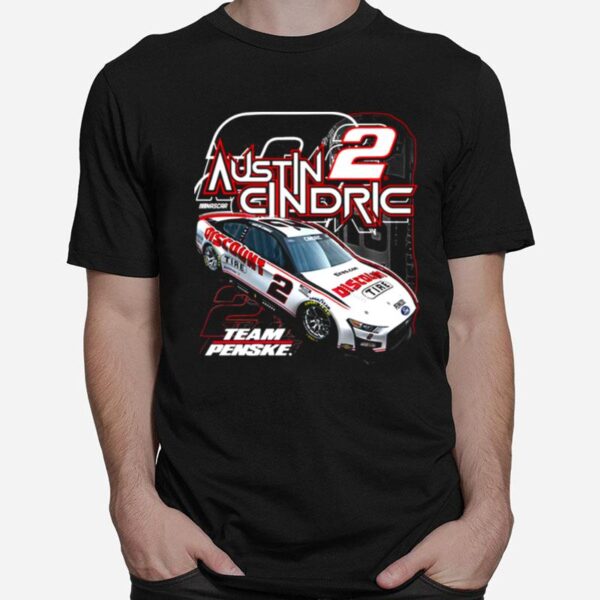 No 2 Austin Cindric Team Penske Car T-Shirt