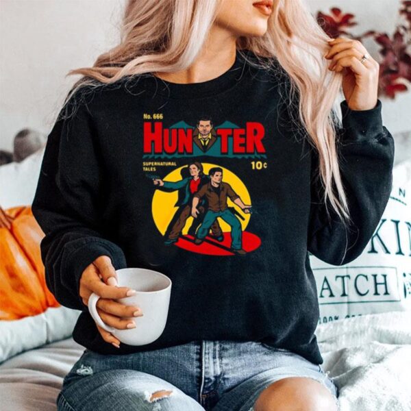 No 666 Hunter Comic Supernatural Tales Sweater