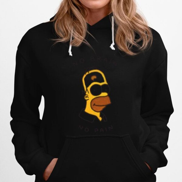 No Brain No Pain The Simpsons Cartoon Hoodie