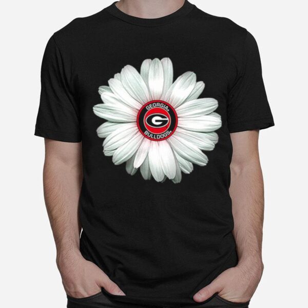 Official Georgia Bulldogs Daisy Flower T-Shirt