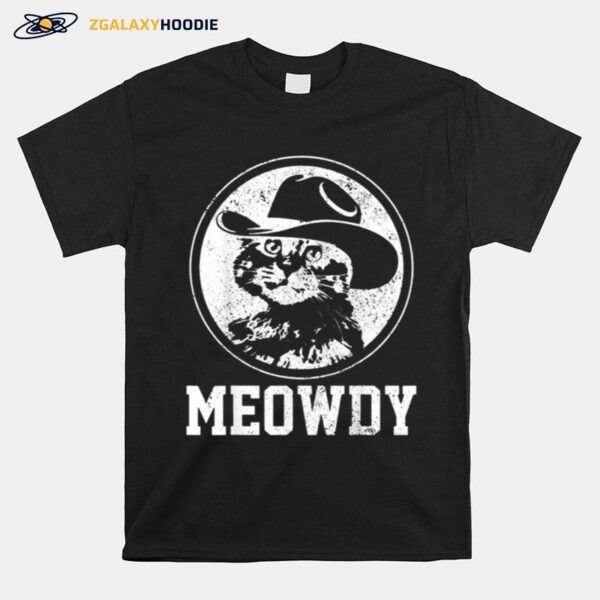 Official Meowdy Cat Cowboy Hat T-Shirt