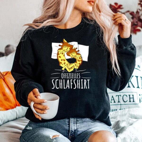 Offizielles Schlafshirt Giraffe Schlafen Sweater